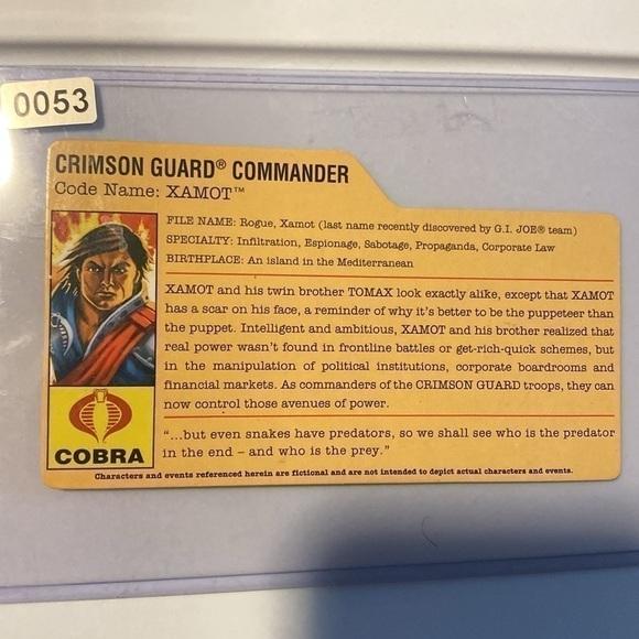 Gi joe Cobra Crimson Guard Commander Xamot 1985 - Picture 2 of 3